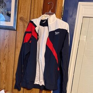 Reebok Men's Black, Red, and White Windbreaker